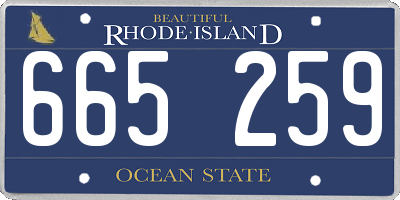 RI license plate 665259