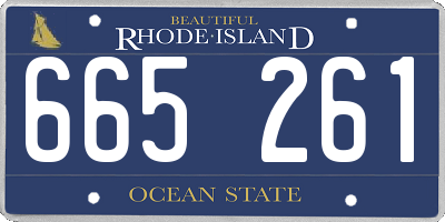 RI license plate 665261