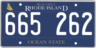 RI license plate 665262