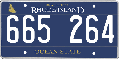 RI license plate 665264