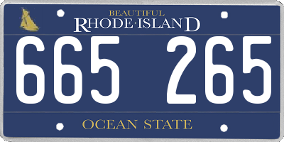 RI license plate 665265