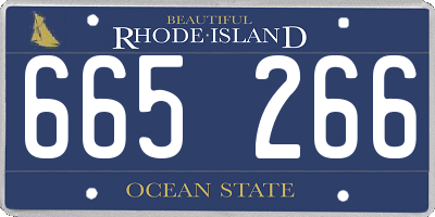 RI license plate 665266