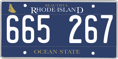RI license plate 665267
