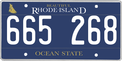 RI license plate 665268