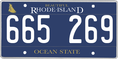 RI license plate 665269