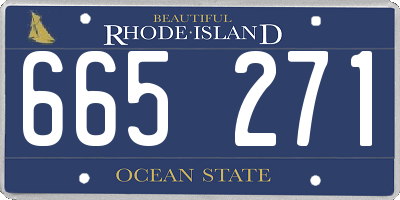 RI license plate 665271