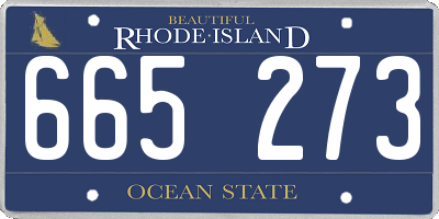 RI license plate 665273