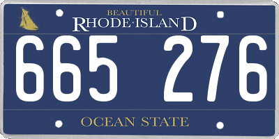 RI license plate 665276