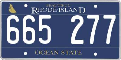 RI license plate 665277