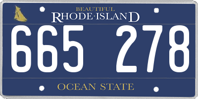 RI license plate 665278