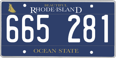 RI license plate 665281
