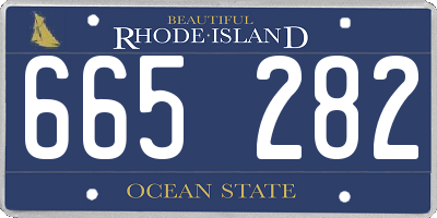 RI license plate 665282