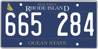 RI license plate 665284