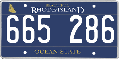 RI license plate 665286