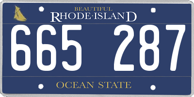 RI license plate 665287