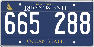 RI license plate 665288