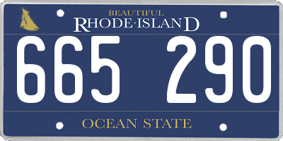 RI license plate 665290