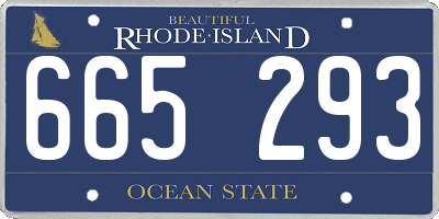 RI license plate 665293