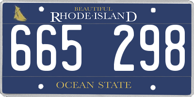 RI license plate 665298