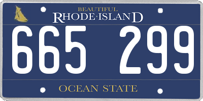 RI license plate 665299