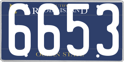RI license plate 6653
