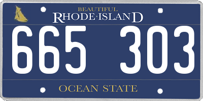RI license plate 665303