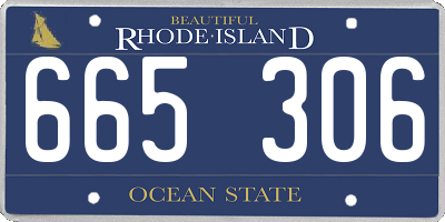 RI license plate 665306