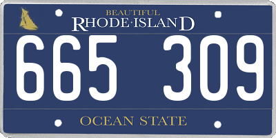 RI license plate 665309
