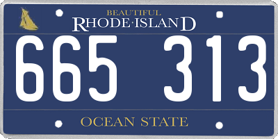 RI license plate 665313