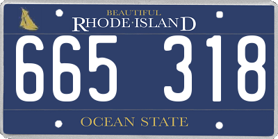 RI license plate 665318