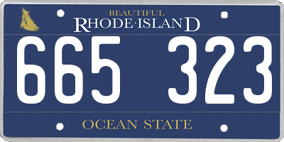 RI license plate 665323