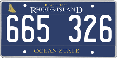 RI license plate 665326