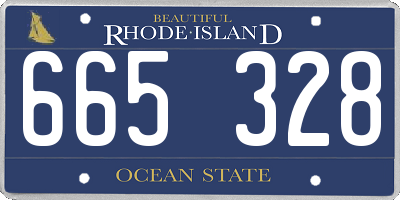 RI license plate 665328
