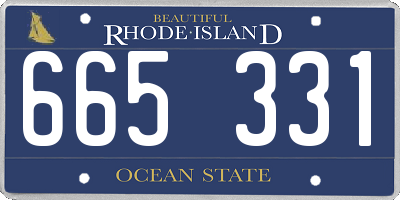 RI license plate 665331