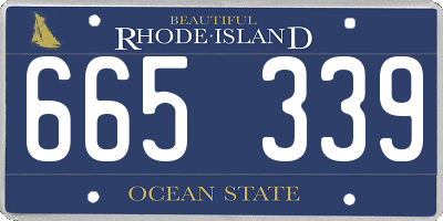 RI license plate 665339