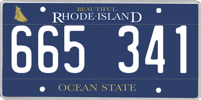 RI license plate 665341