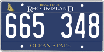 RI license plate 665348