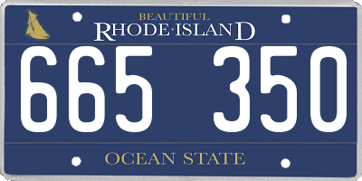 RI license plate 665350
