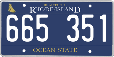 RI license plate 665351