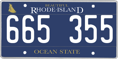 RI license plate 665355