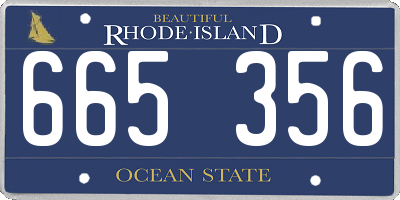 RI license plate 665356
