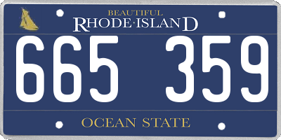 RI license plate 665359