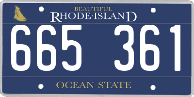RI license plate 665361