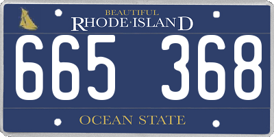 RI license plate 665368