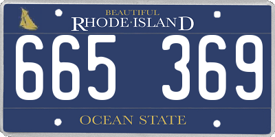 RI license plate 665369