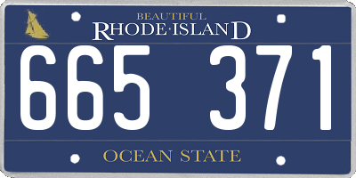 RI license plate 665371