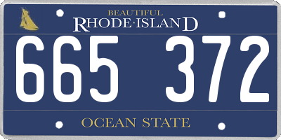 RI license plate 665372