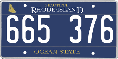 RI license plate 665376