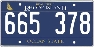 RI license plate 665378