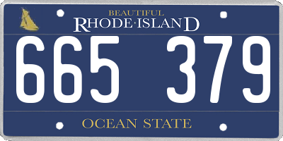 RI license plate 665379
